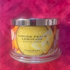 Ginger Peach Lemonade Scented Candle - Sunny Yellow